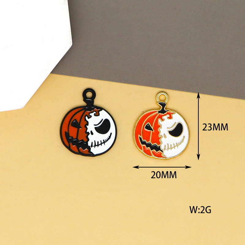 25g Weight Pendant Jewelry Making Type 16*30mm, 19 * 21mm, 20 * 23mm Jewelry Making Size DIY Jewelry Accessories Classification 10 PCS/Package Quantity Alloy Material Halloween Festival Pumpkin, Bow Knot, Skull Pattern Enamel Design Cool Style, IG Style Style 10 PCS/Package 16*30mm 19 * 21mm 20 * 23mm Alloy Pumpkin Bow Knot Skull Pendant 8