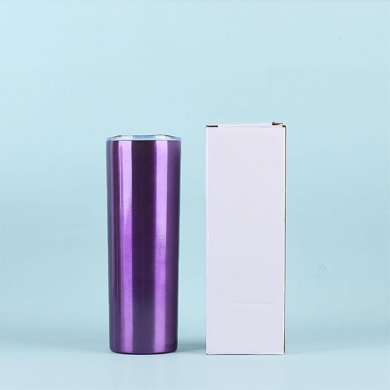 20oz taza de vacío portátil taza recta adelgazante taza de acero inoxidable taza recta taza de coche 600ml