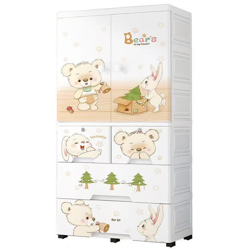 70 puertas abiertas de plástico multifuncional para bebés armario de ropa infantil armario de vestuario tipo cajón pequeño armario