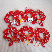 柴犬法斗比熊新年开运围脖福富旺狗狗宠物围巾围嘴猫咪围脖新春