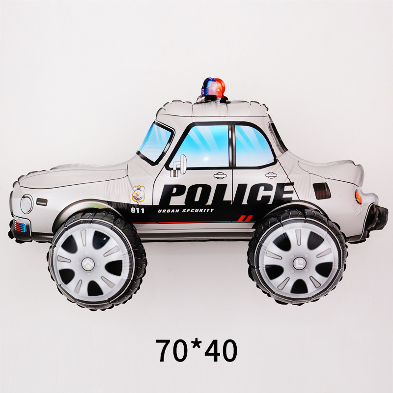 Nuevo globo de coche tridimensional dibujos animados vehículo globo carreras tema cumpleaños decoración apoyos globo