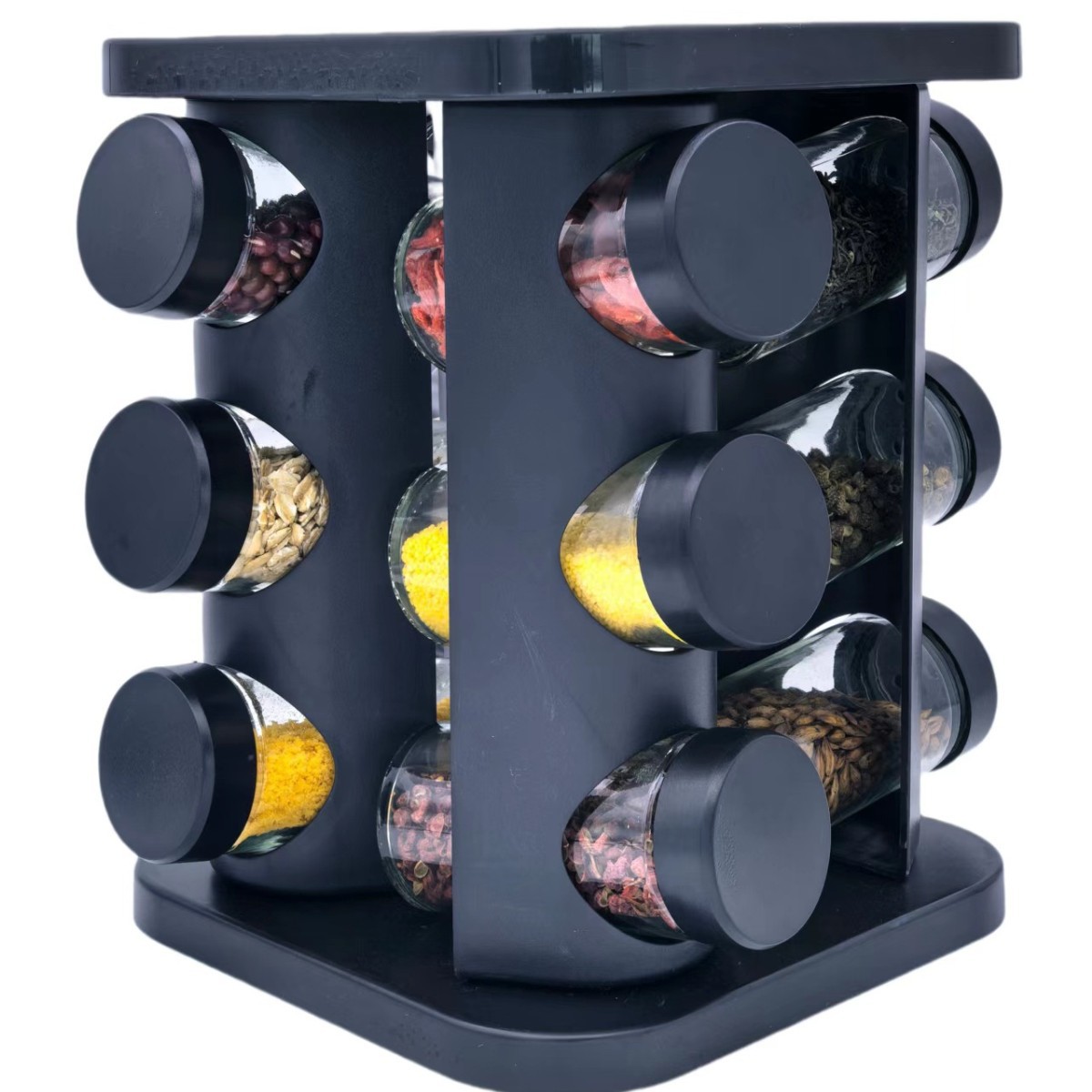 Cuadrado negro con 12 cabezas