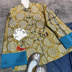 轻奢真丝敦煌宝相花宋锦外套上衣南油秋季新品新中式国风工厂批发