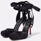 Chengdu High-end Leather Sole Women's Shoes Fashion Catwalk Satin Ribbon Baotou Platform Thin Heeled Ballet Bow Sandals