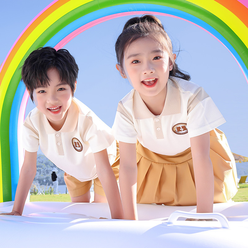 兒童校服小學生夏款夏季運動套裝兩件套男女一年級班服幼兒園園服
