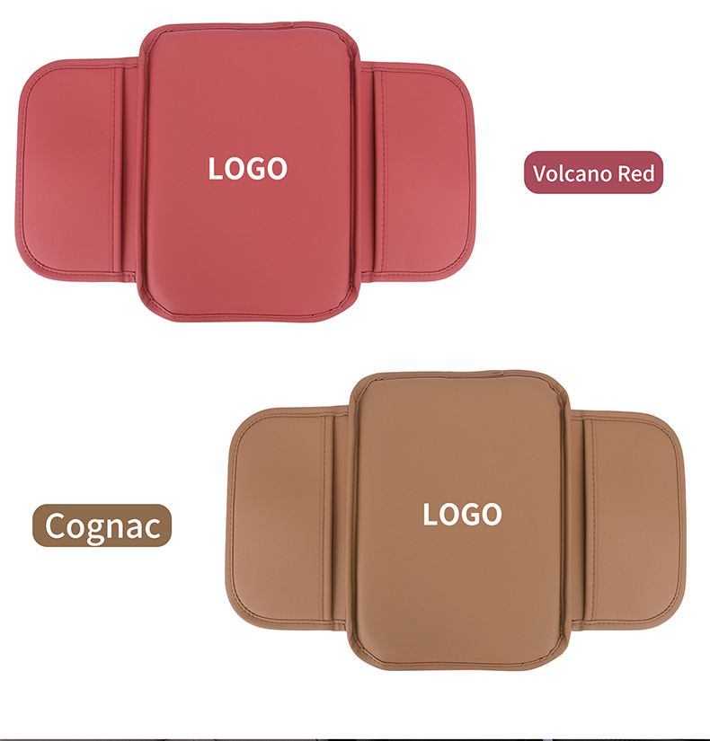 Car Armrest Box Pad Leather Elbow Support