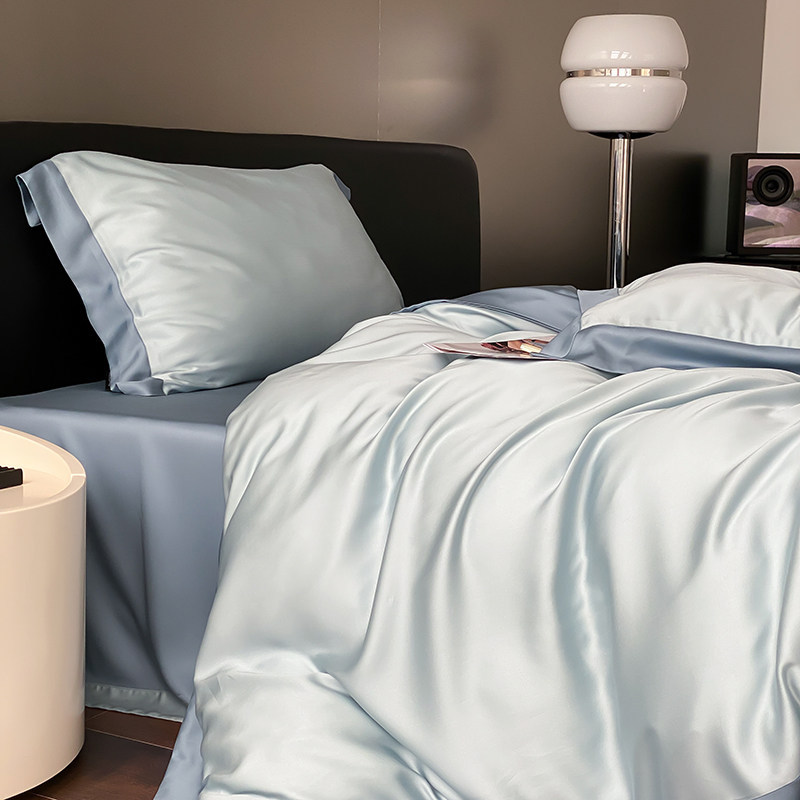 Sommar tencel påslakanset kylande silkeslen 4-delar_voghion.com