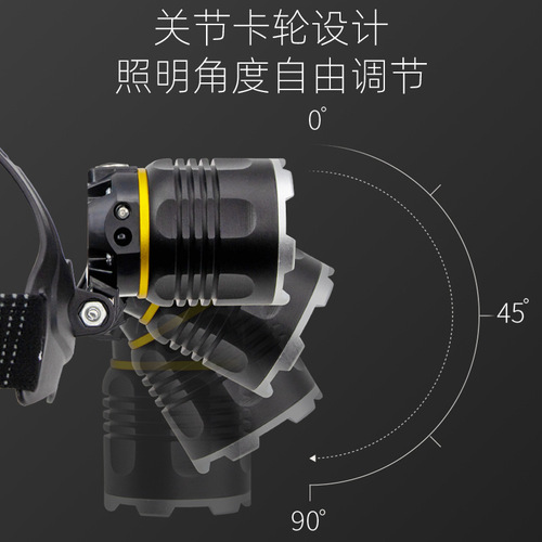 New P50 strong light headlight rechargeable wave induction outdoor fishing light adjustable induction mini headlight