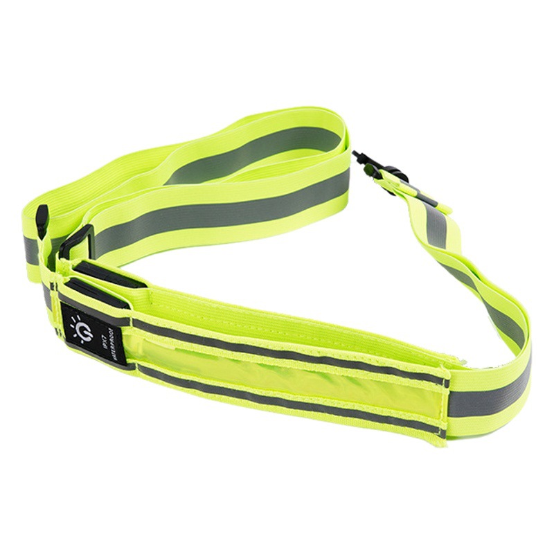 Simple nueva ropa reflectante USB de carga de un solo lado cinturón cruzado LED noche corriendo luminosa correa de hombro luz montañismo seguridad intermitente cinturón