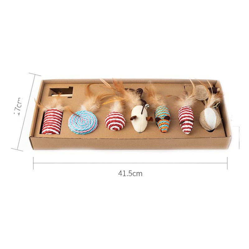 Juego de Varitas Interactivas para Gatos Set de 7 piezas Interactivo para Entretenimiento de Gatos