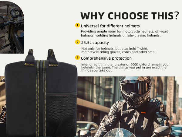 Cross-Border Motorcycle Helmet Protective Bag 900D Oxford Cloth Rear Seat Bag Large Capacity Rear Trunk Bag Waterproof