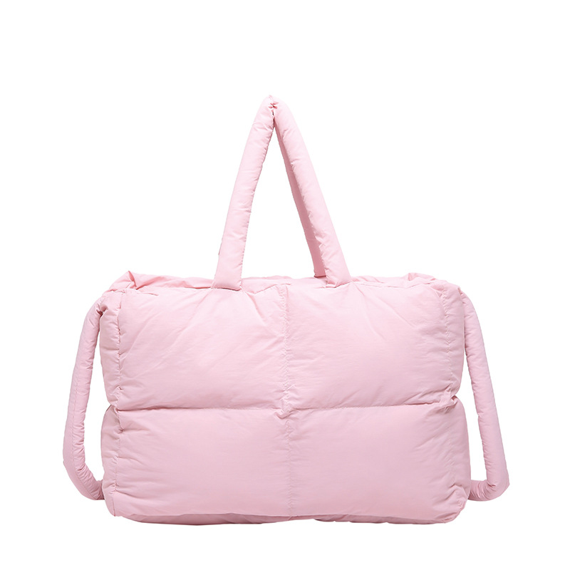 Libro rojo pequeño bolso de ropa de algodón bolso de plumón para mujeres 2024 gran capacidad bolsa de ocio bolsa de hombro para mujeres de viaje bolsa de mano