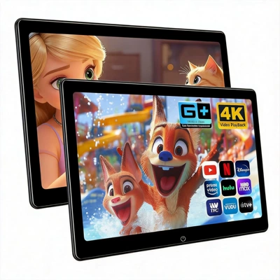 Cross-border new model 14inch Android headrest monitor WiFi multi-function mobile phone screen projection external rear-seat entertainment screen (Car display) - 464g