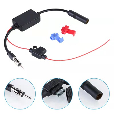 automobile radio Active antenna vehicle Radio 12V practical FM signal amplifier FM-ANT208 antenna