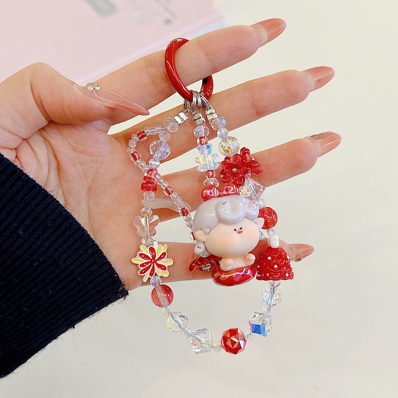 Genuine Lilith linda pintura al óleo estrella nueva aleación cristal resina linda cadena de teléfono móvil bolso colgante de teléfono móvil