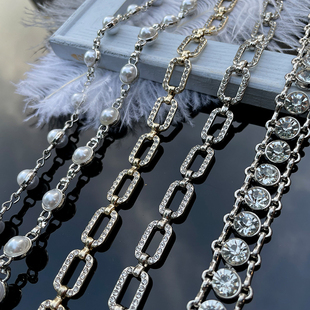 ▒ DIY Hand-Sewn A-Drill Gold Chain for Clothing, Bags, Shoes, Hats, Shoulder Straps, Shoelaces, Decorative Accessories, and Materials