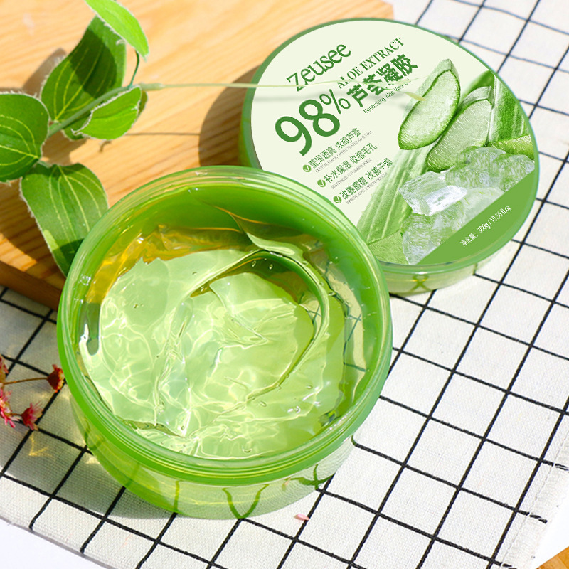 Aloe vera gel 300g bottle for fading acne marks, hydrating and moisturizing, non-irritating, after-sun repair and recovery gel, dropshipping