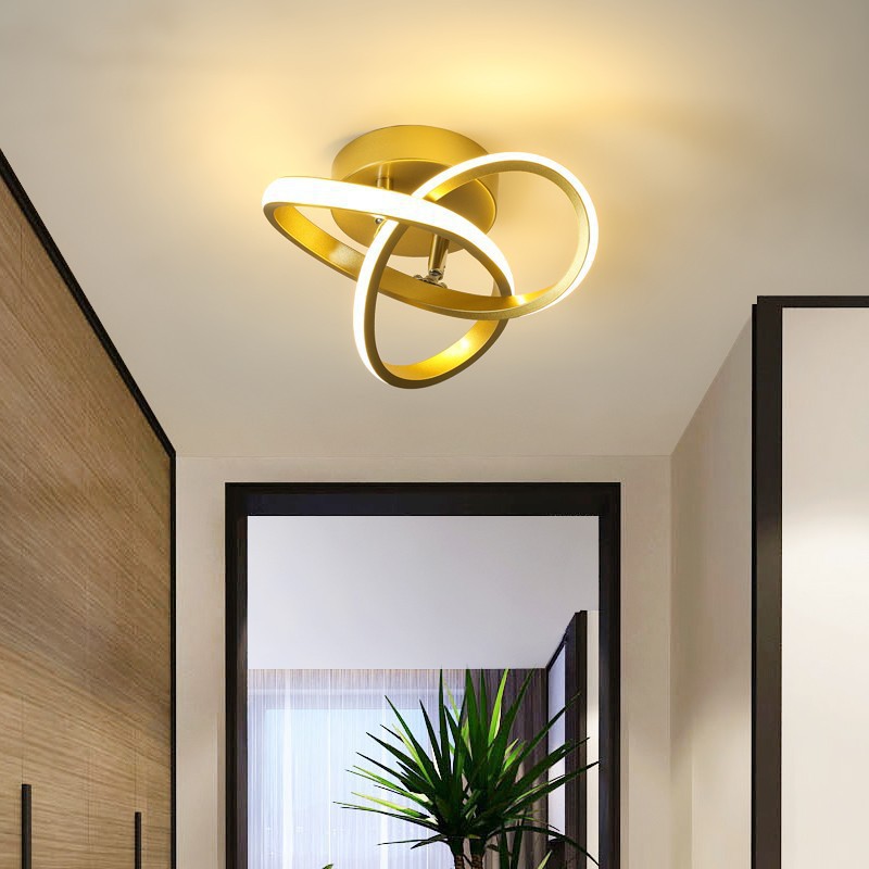 Nórdico transfronterizo moderno simple lámpara de techo personalidad creativa pasillo lámpara decorativa pasillo de entrada lámpara de techo tela