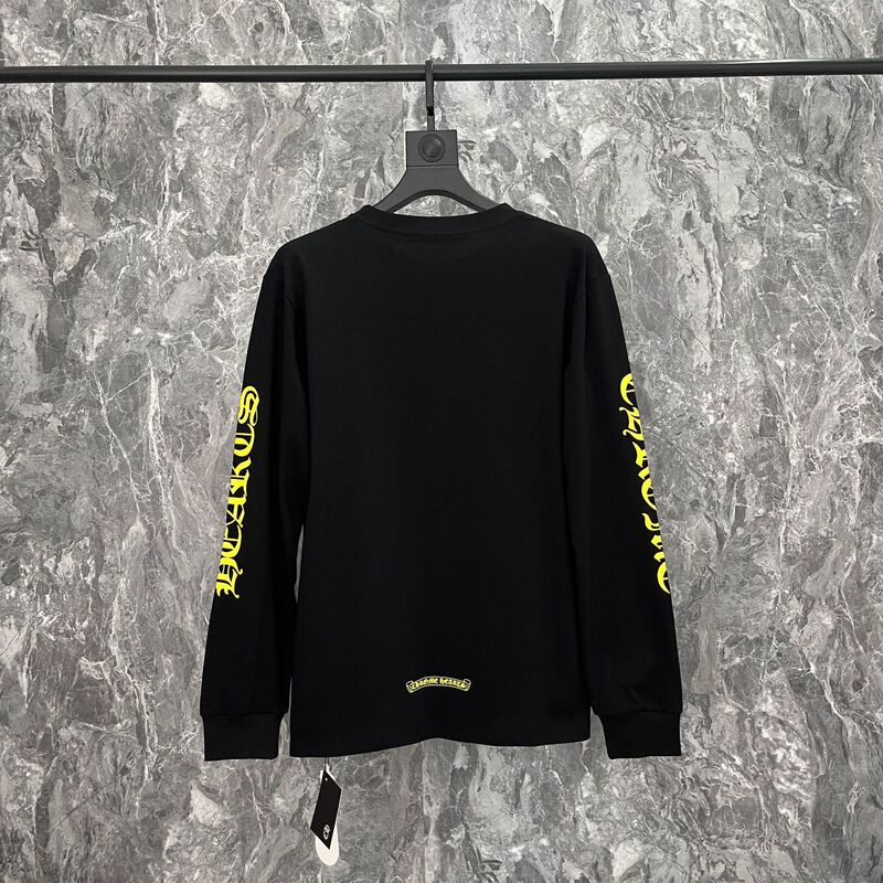 クロスボーダーのトレンディなブランド Chrome Heart 長袖 T シャツ ピュアコットン メンズ レディース ルーズスポット卸売|undefined