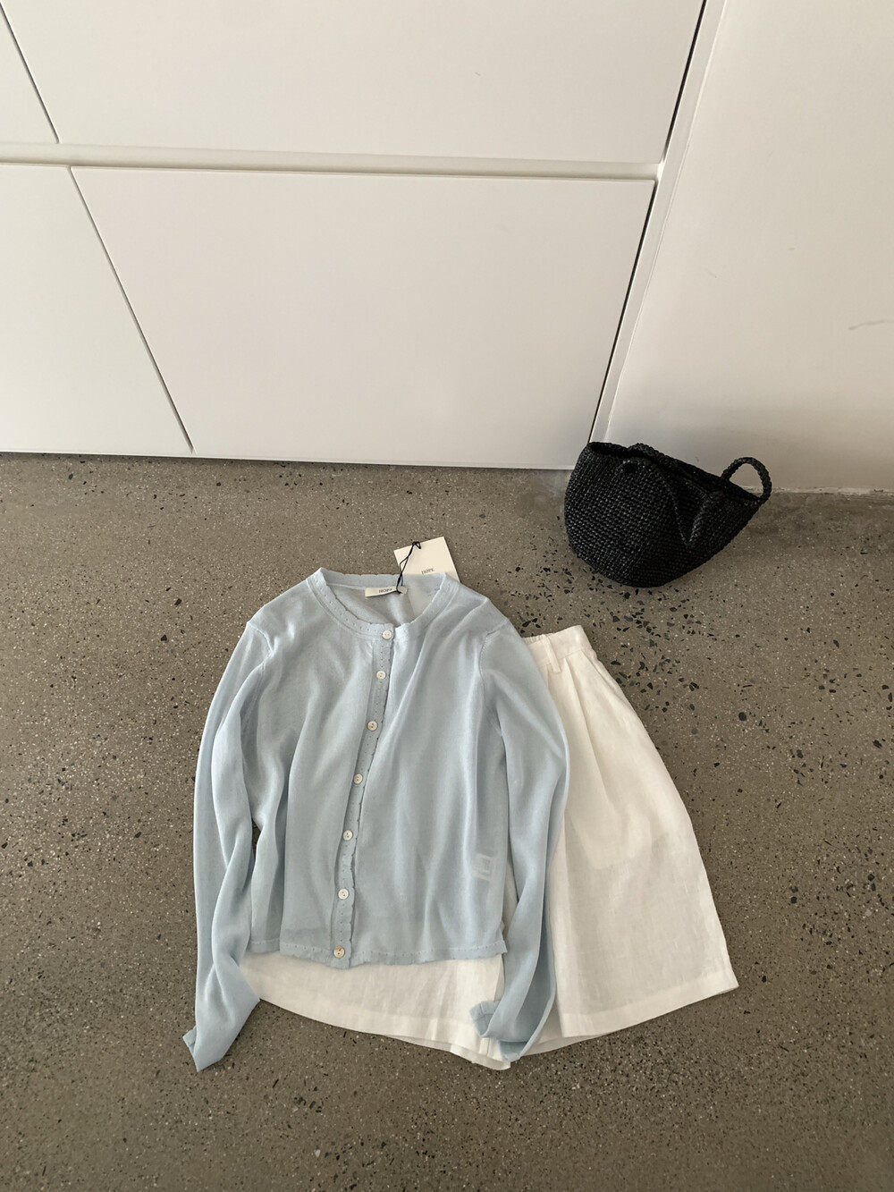 Áo khoác cardigan nữ dáng rộng tay dài chất liệu linen phối ren họa tiết hoa — xanh đậm, Xanh nước biển, trắng ngà, Dưa lưới chi tiết 33