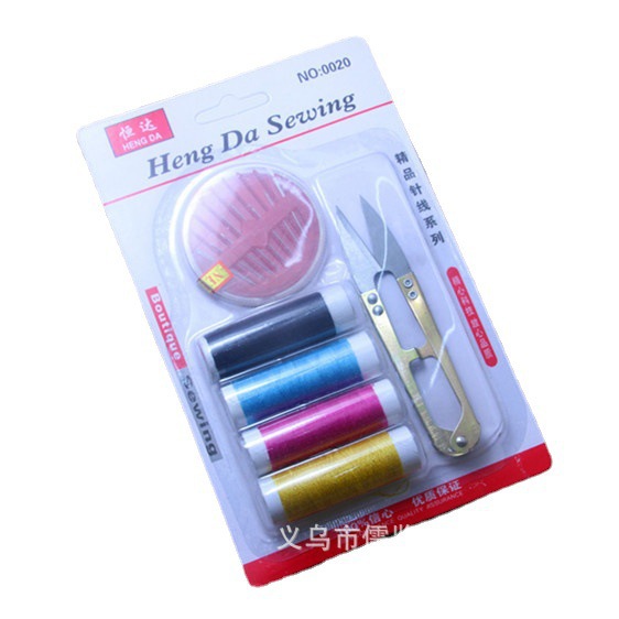 Hengda hilo tijeras + costura combinación costura kit herramientas de costura 2 yuanes tienda de departamentos al por mayor