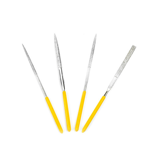 Electroplated gold steel stone file, round file, diamond file, flat file, dressing and grinding file 3*140