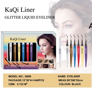 Yiwu Export Colorful Eyeliner Customized Cross-Border Makeup Wholesale Eyeliner Pen with Diamond Power Eyeliner
