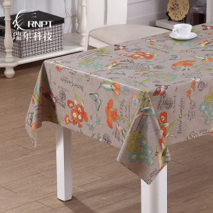 RNPT Ruining【Factory wholesale】 painted printed tablecloth rectangular tablecloth waterproof and oil-proof PVC dining tablecloth