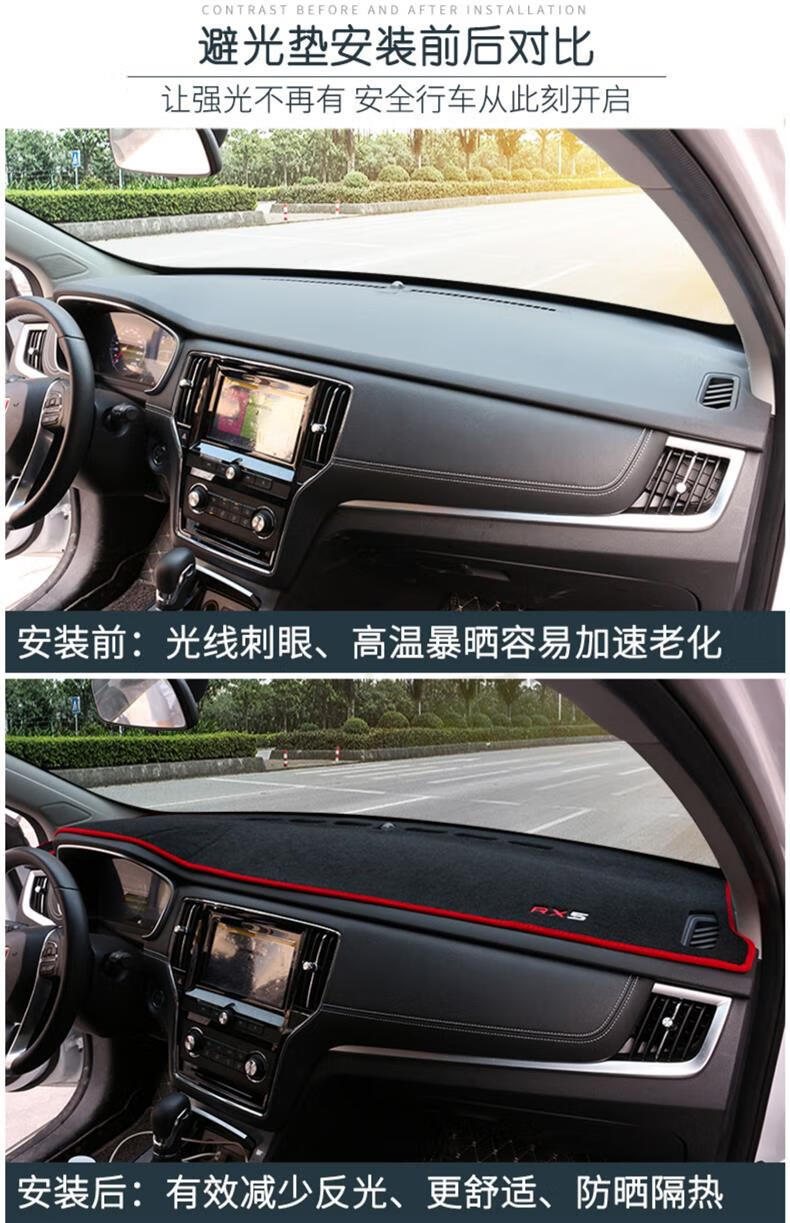 Kia K2 Dedicated Center Console Dashboard Sunshade Mat Interior Modification Light-Blocking Heat Insulation Car Decoration Sun Protection