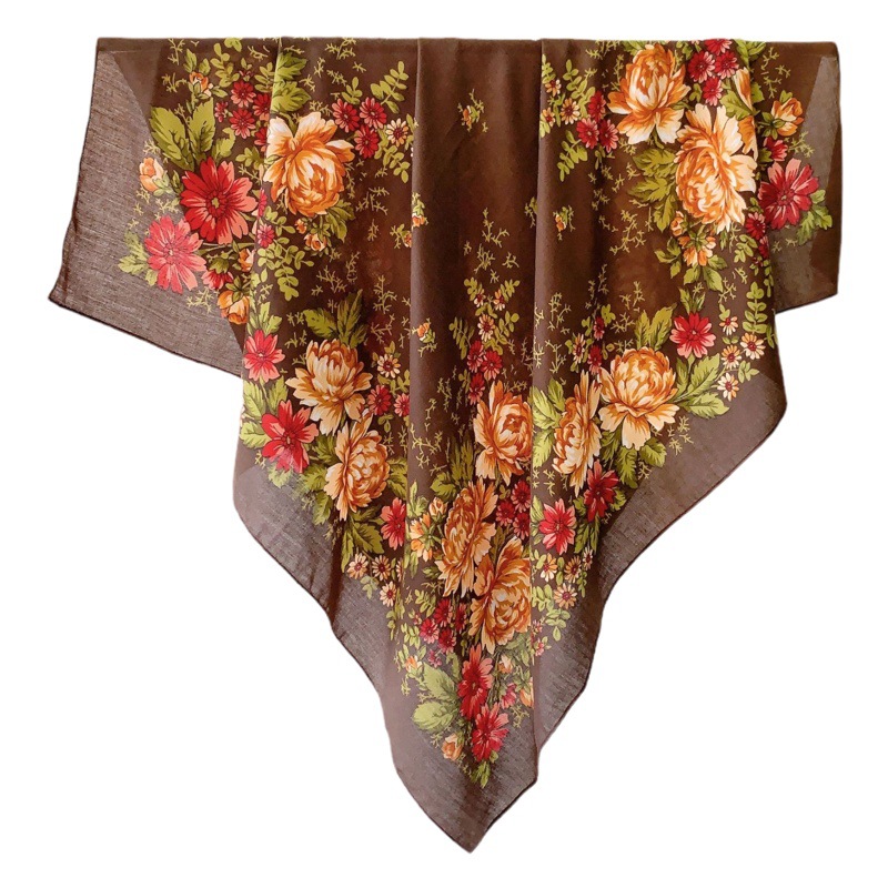 2023 invierno nueva moda flor chal Oficina al aire libre cálido terciopelo bufanda decorativa para las mujeres