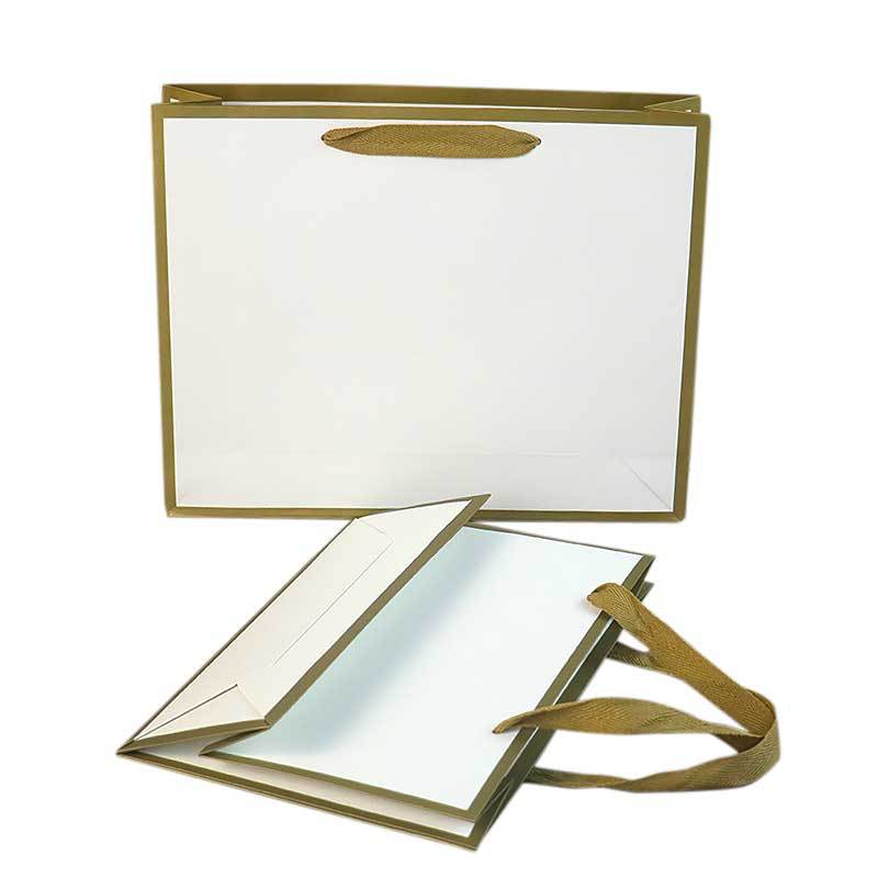 Bolsa de regalo cuidado de la piel tienda de ropa bolsa portátil bolsa de papel cartón blanco bolso cosmético logo bolsa de regalo creativo