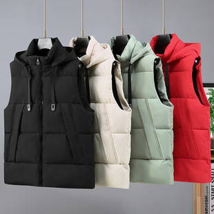 Cross-border Cotton Vest Autumn and Winter New Fat Man Plus Large Size Thickened Waistcoat Fat Man Vest Jacket