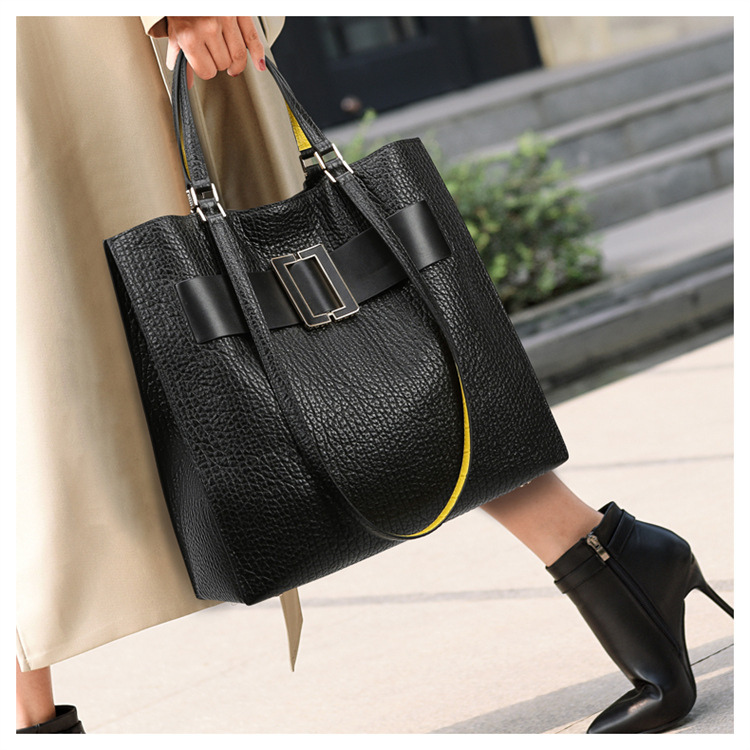 New Hot Selling Women's Bag High End Soft Leather Tote Bag Women's Texture Versatile Large Capacity Women's Handbag Can Be Shouldered_voghion.com
