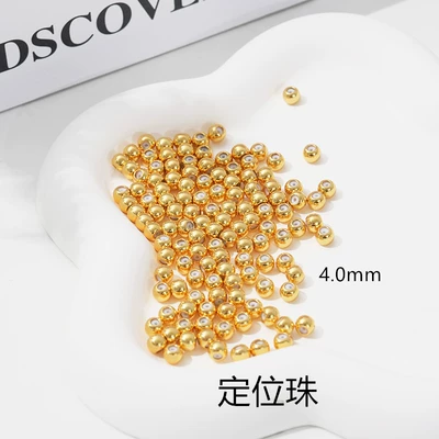 Sand gold pin silicone positioning beads Zərgərlik ara hissələri - 20-pieces-of-4mm-positioning-beads-per-pack