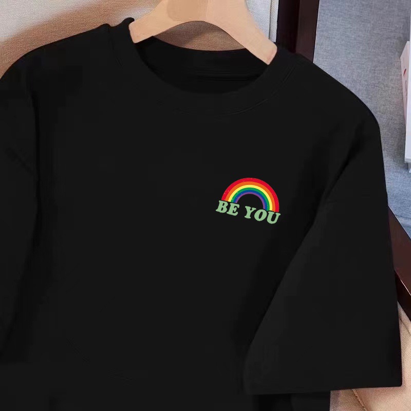 레인보우 스몰 라벨 [블랙]