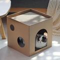 猫窝窝猫爪板纸箱屋方形猫窝猫爬架猫咪玩具耐磨不掉屑瓦楞纸房子