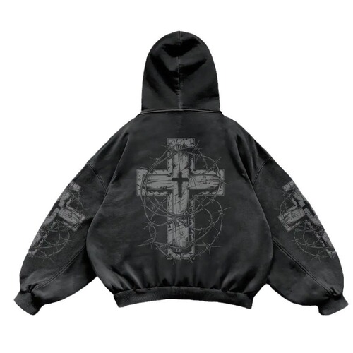 2024 Spring and Autumn Hot Sale Retro Skull Pattern 3D Print Hooded Sweatshirt for Men and Women Trendy Pullover Hoodie