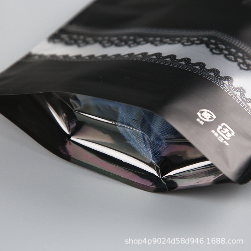 Bottomwear Packaging Bag with Self-Sealing Zipper, Plastic Bag, Three-Edge Seal, Towel-Integrated Pantyhose Universal Packaging Bag