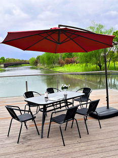 Outdoor Table and Chair Rattan Chair Three-Piece Set Outdoor Open-Air Yard Garden Courtyard Folding Balcony Leisure Small Table and Chair Combination