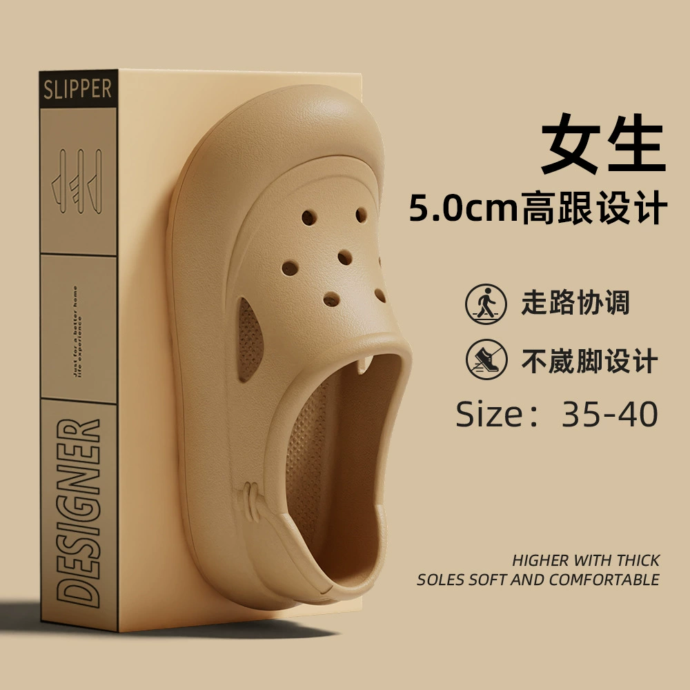 Женские сабо на толстой подошве, лето 2025, новые садовые нескользящие сандалии Baotou eva для дома и дома