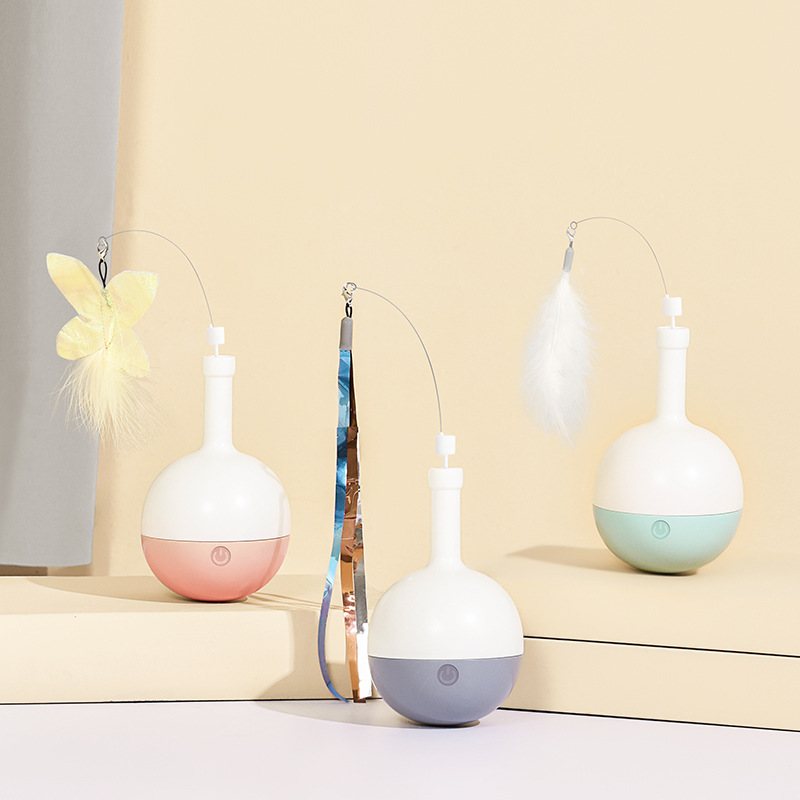 Botella de vino simple gato juguete resistente a los mordiscos gato divertido palo gato comida eléctrica Bola divertido gato vaso gatito aliviar congestionado juguete