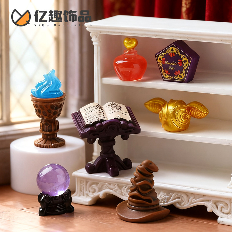 Creative New Product Cartoon Artificial Harry Potter Hogwarts Small Objects Cute DIY Decorations Desktop Small Ornaments