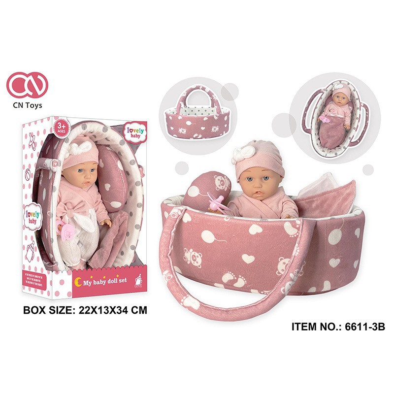 [인형 1 의류 3 액세서리 B] 바구니 베개 이불 젖꼭지 6611-3B