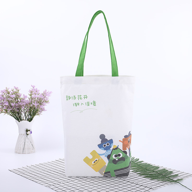 小清新精美便携学生单肩包手提棉布袋礼品广告袋批发可印logo