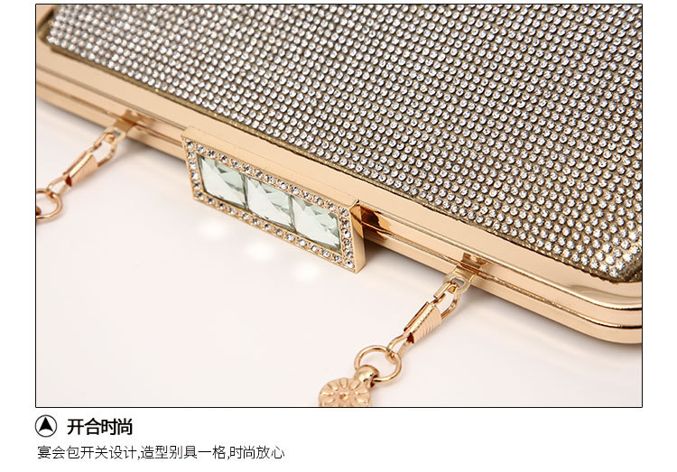 Dinner Bag Strass Quaste Tasche Fashion Diamond Handtasche horizontale quadratische Clutchpicture7