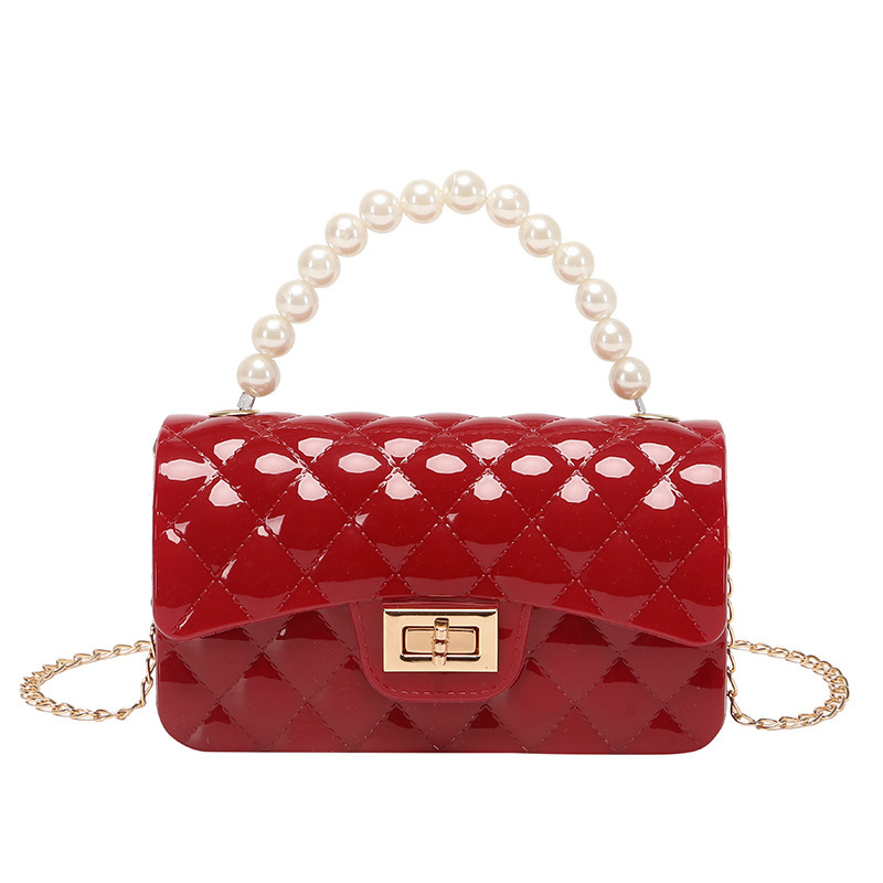 Bolso dulce, bolso de jalea de perla, color caramelo, bolso de moda de 2022 damas, bolso de mujer de comercio exterior