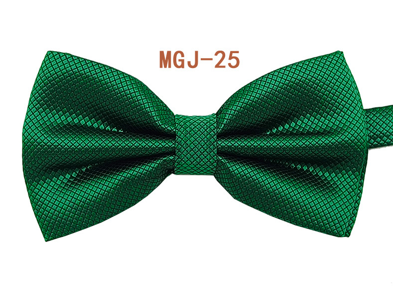 Pajarita negra de color sólido para hombre British Cube Spot Venta al por mayor Ropa formal Boda Doble pliegue Doble lazo de doble capa 27 colores