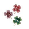 High-end fashionable crystal lapel pin, sophisticated universal brooch, pin, four-leaf clover, light luxury style