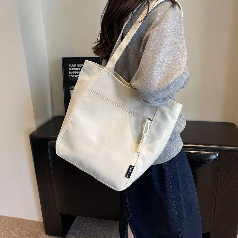 Japanese-style New Waterproof Nylon Casual Cross-border Spring Summer Single Shoulder Canvas Bag Women's Designer Large Capacity Commute Tote Bag