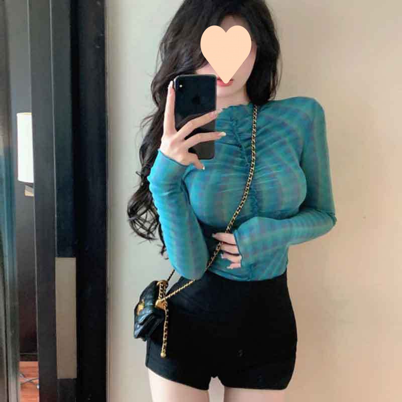 Mesh Micro Sheer Slim Fit Top - Image 2